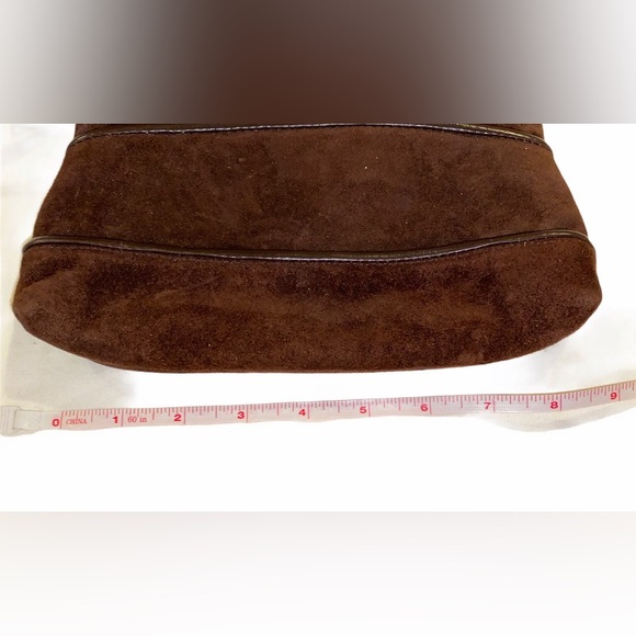 Dove Small Brown Suede Long Strap Vintage Purse - Picture 9 of 9